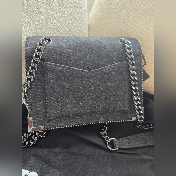 NEW! THE KOOPLES, Denim Chain Bag, Black/Charcoal, MSRP $545 - Picture 9 of 11